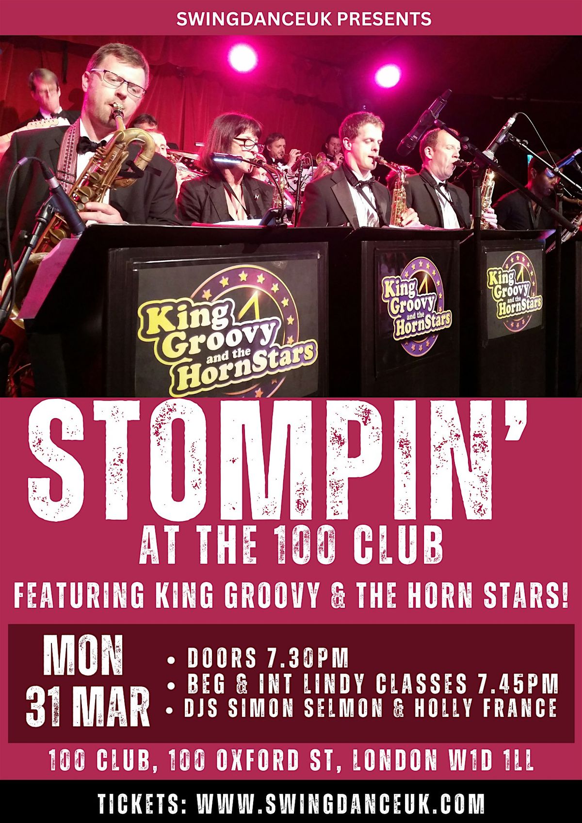 Stompin' at the 100 Club, 30 March | Event in London | AllEvents