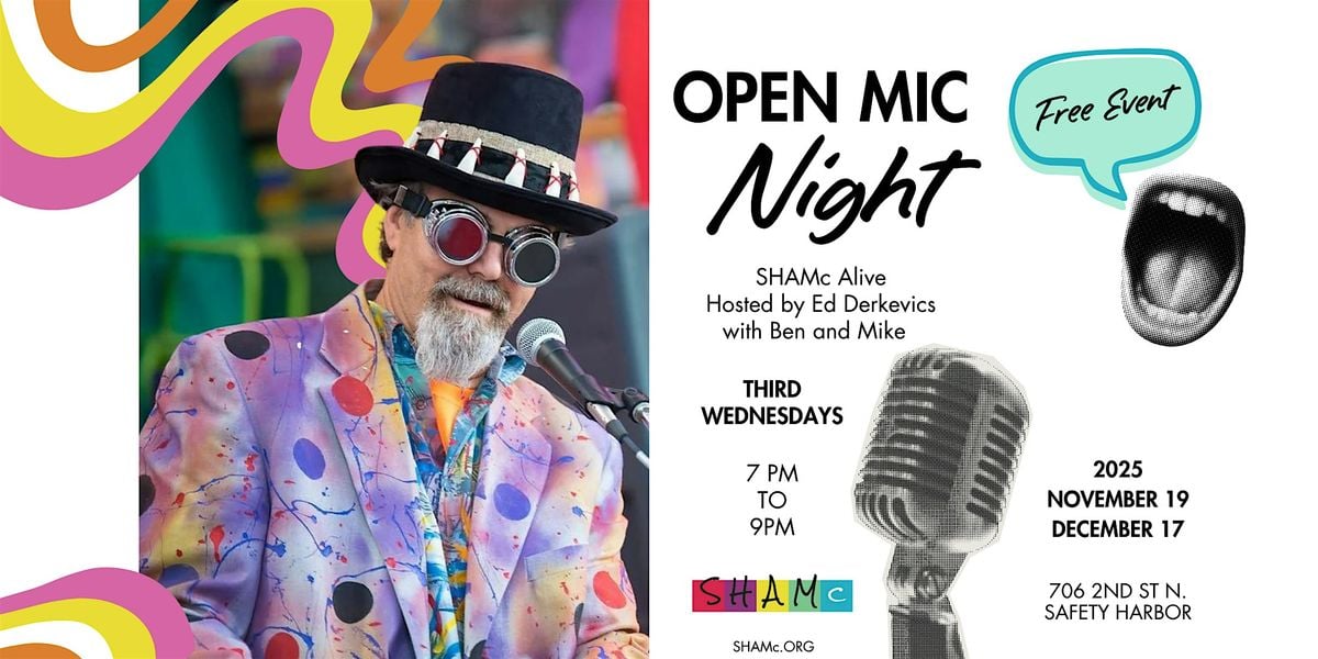 SHAMc Alive: Open Mic Night, 19 November | Event in Safety Harbor | AllEvents