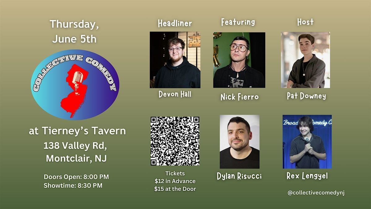 COLLECTIVE COMEDY Presents DEVON HALL, 5 June | Event in Montclair | AllEvents