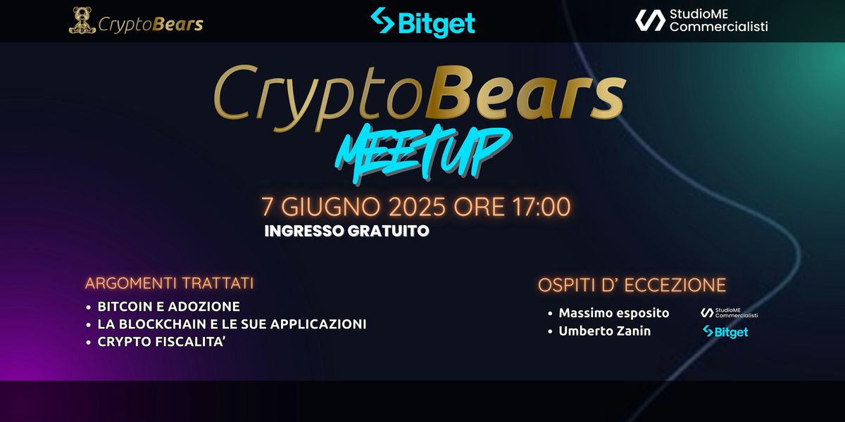 CRYPTO BEARS MEETUP, 7 June | Event in Arezzo | AllEvents