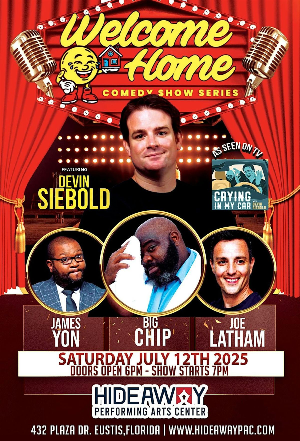 Welcome Home Comedy Show with Devin Siebold, 12 July | Event in Eustis | AllEvents