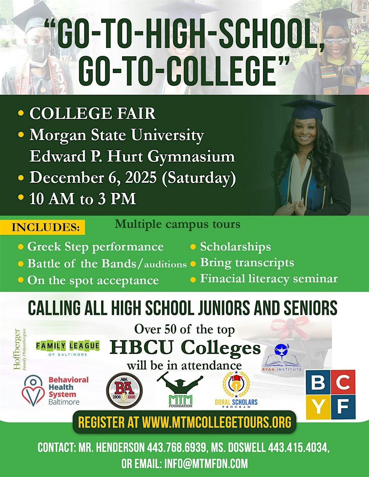 Go-To-High-School, Go-To-College 2025, 6 December | Event in Baltimore | AllEvents