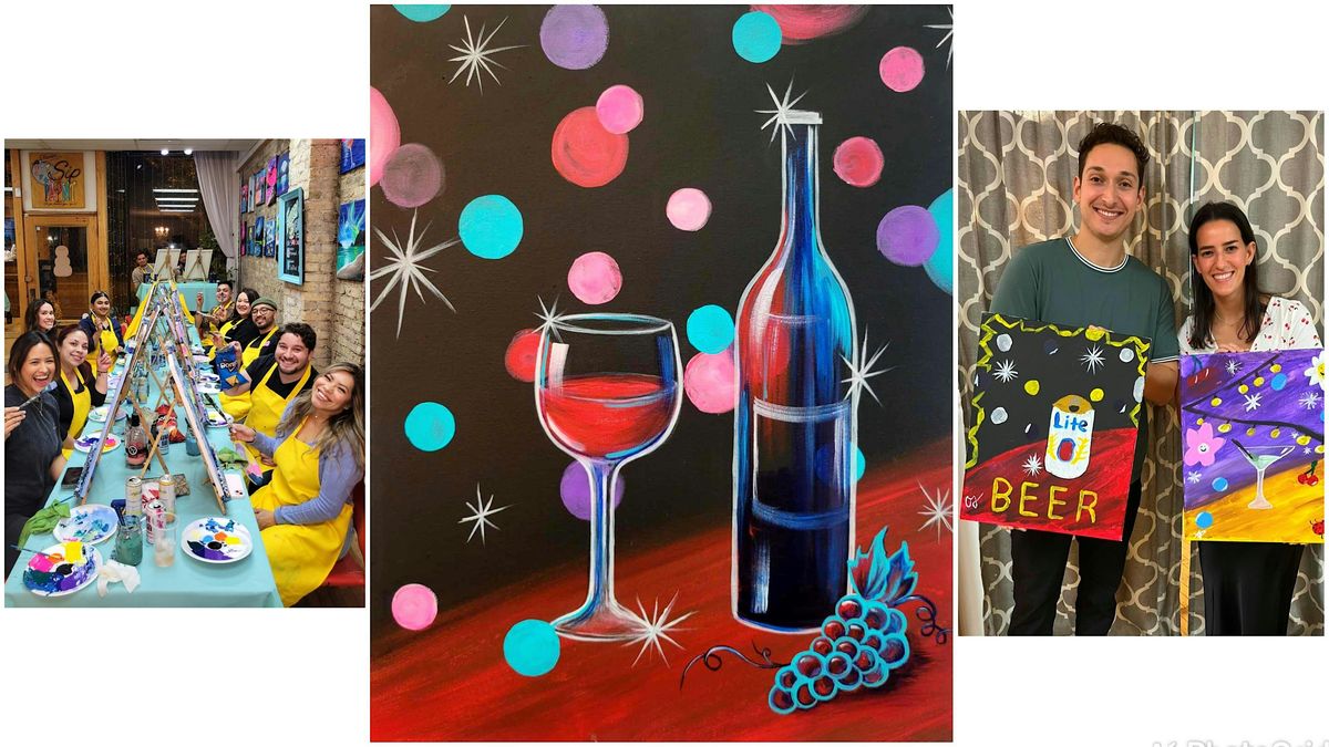 BYOB Sip & Paint Event - "Wine Bottle and Glass", 11 October | Event in Chicago | AllEvents