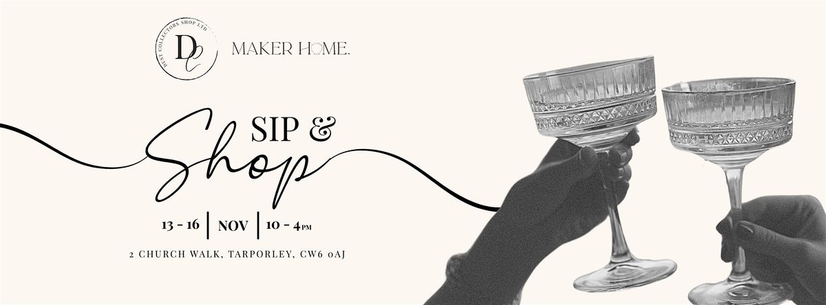 Sip & Shop Pop-Up: Dust Collectors Shop x Maker Home, 13 November | Event in Tarporley | AllEvents
