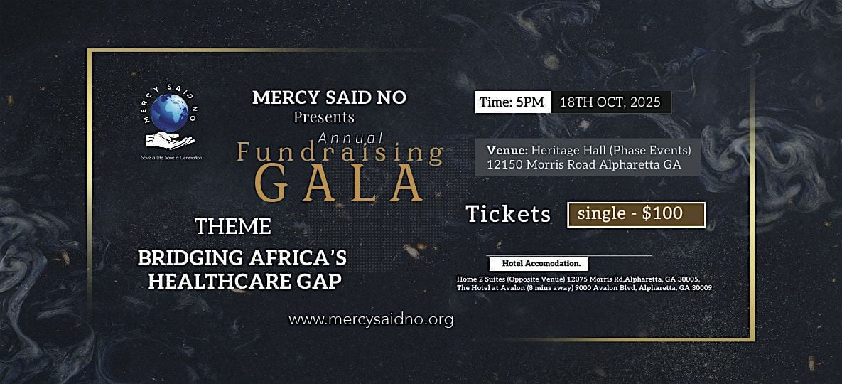 MERCY SAID NO ANNUAL FUNDRAISING GALA, 18 October | Event in Alpharetta | AllEvents