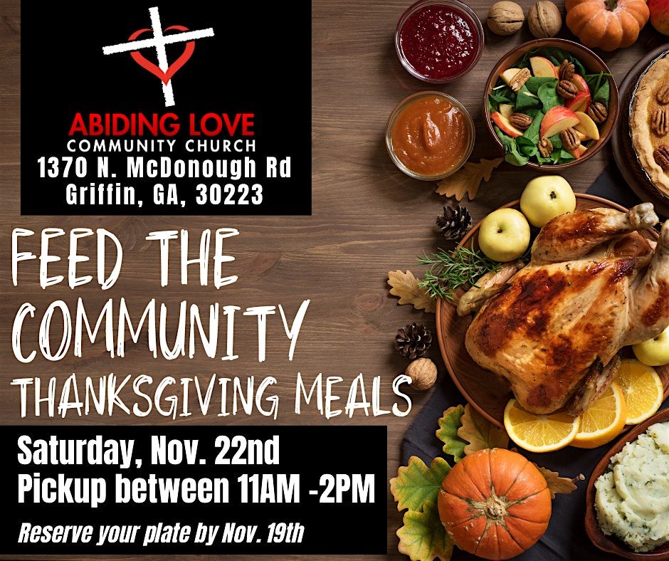 ALCC’s Feed The Community Thanksgiving Meals, 22 November | Event in Griffin | AllEvents