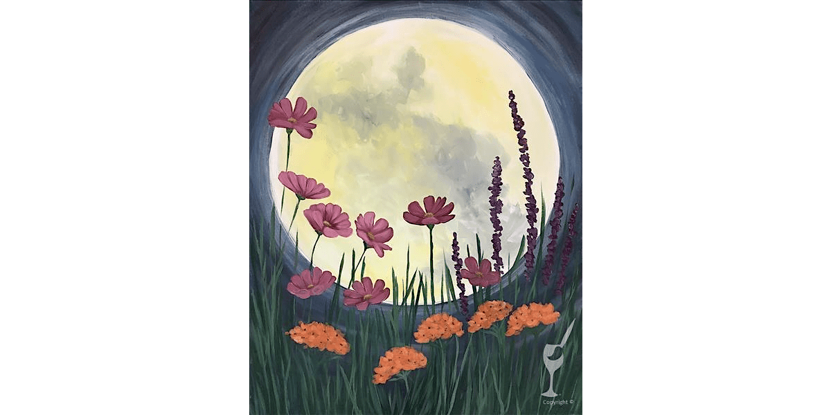 Moon Flowers - Paint and Sip in Denver | Classpop!™, 17 August | Event in Denver | AllEvents