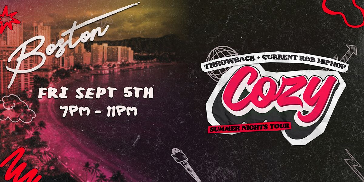 Cozy - Boston  - Arts at the Armory - R&B HipHop - 9/5 (21+), 5 September | Event in Somerville | AllEvents