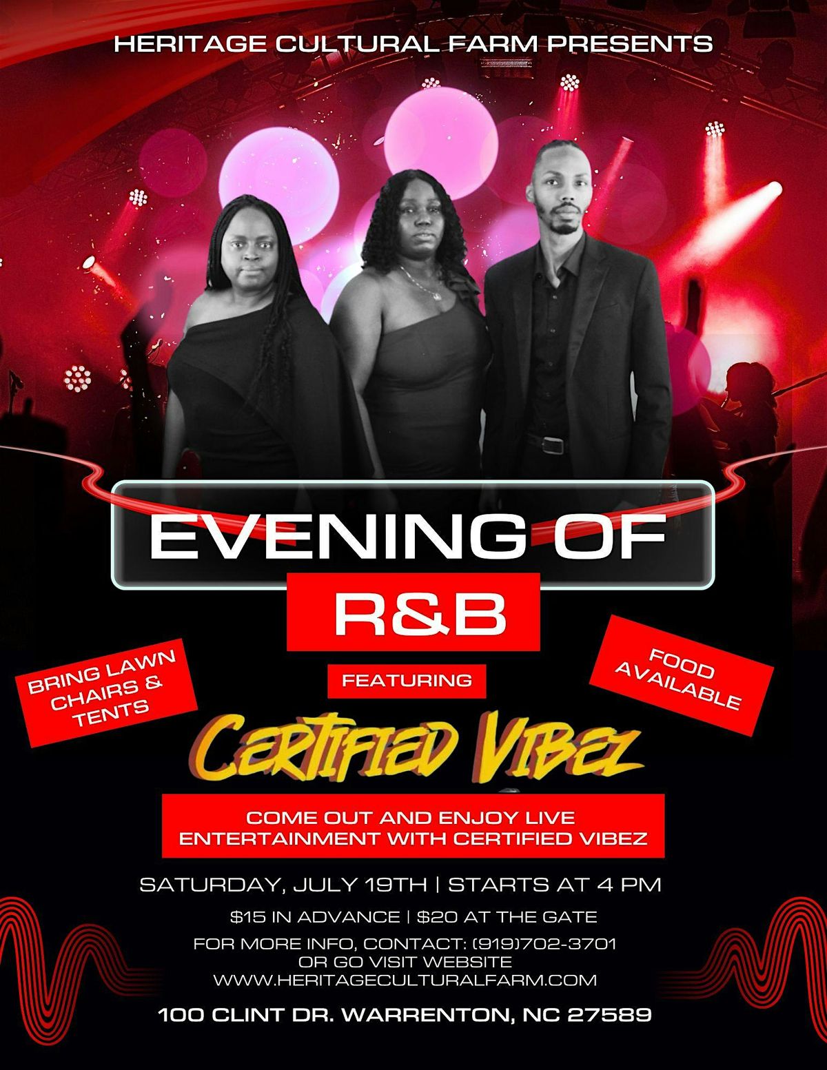 Evening of R&B with Certified Vibez, 19 July | Event in Warrenton | AllEvents