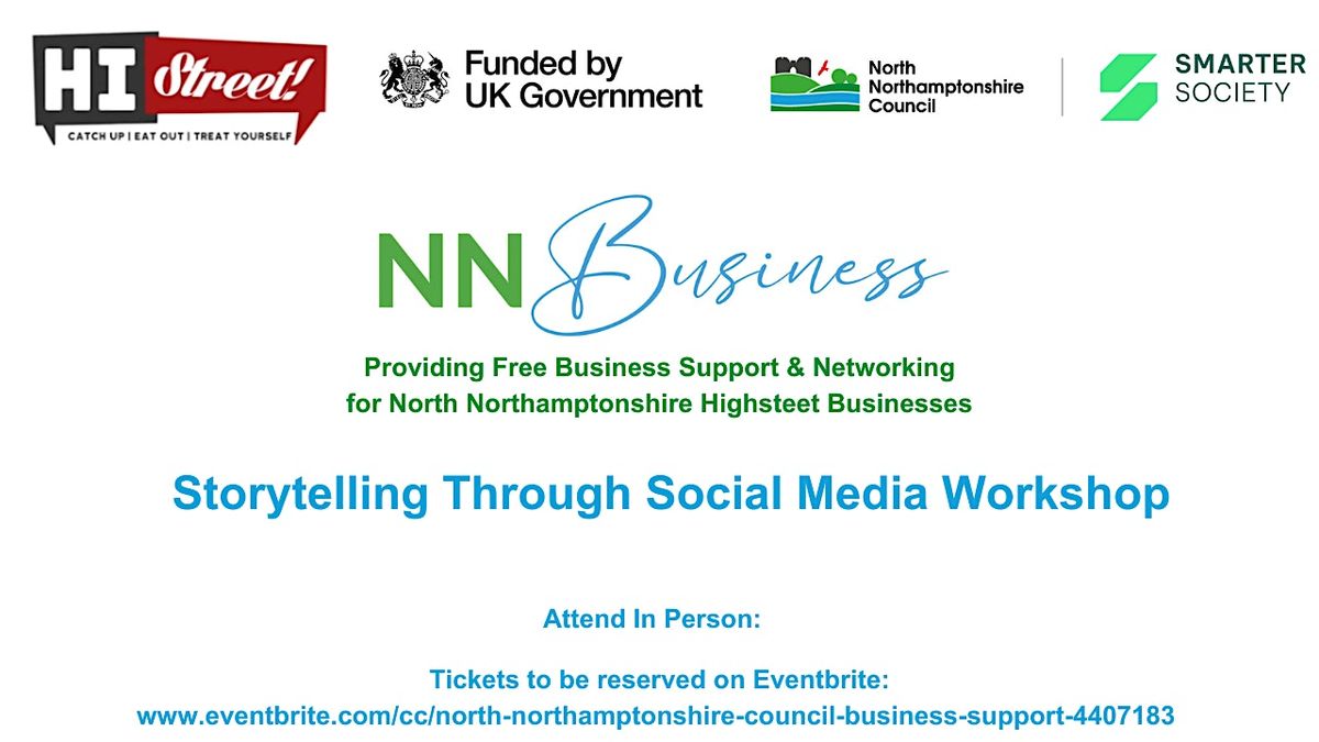 Storytelling Through Social Media Networking - In Person, 25 November | Event in Kettering | AllEvents