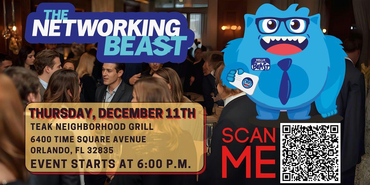 Networking Event & Business Card Exchange by The Networking Beast (Orlando), 11 December | Event in Orlando