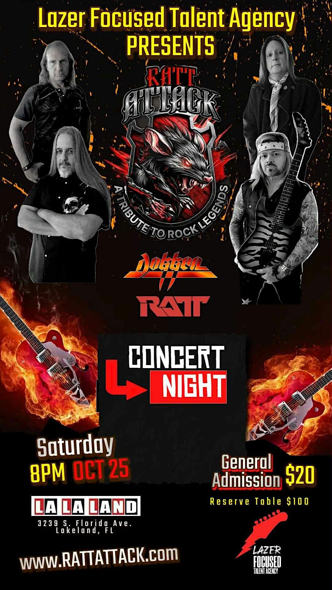 TRIBUTE TO RATT & DOKKEN - RATT ATTACK, 25 October | Event in Lakeland | AllEvents