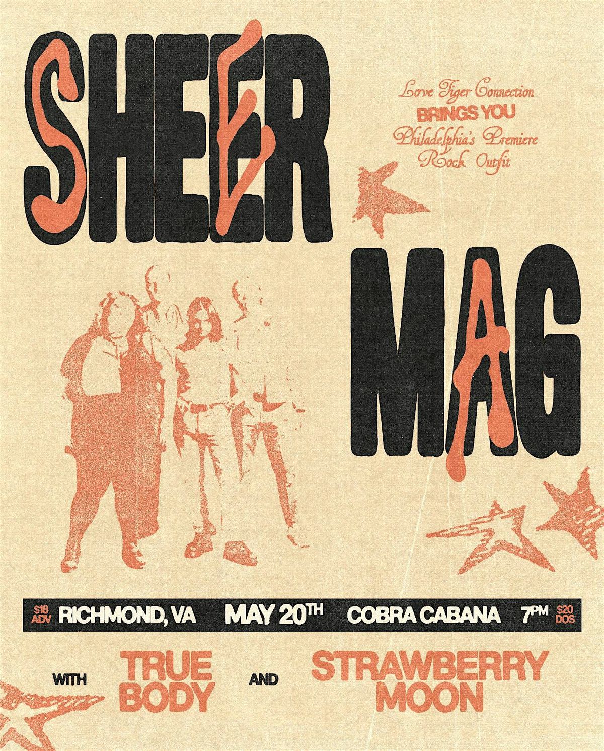 05/20 Sheer Mag LIVE! at Cobra Cabana w/ True Body & Strawberry Moon, 20 May | Event in Richmond | AllEvents