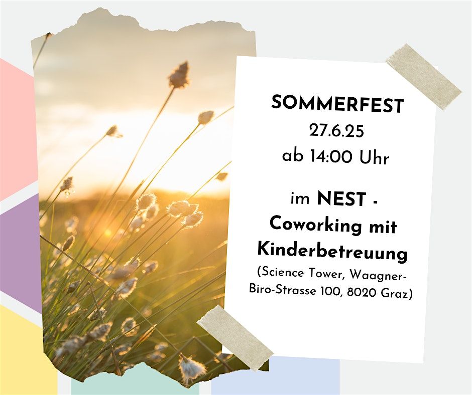 SOMMERFEST - NEST Coworking mit Kind, 27 June | Event in Graz | AllEvents