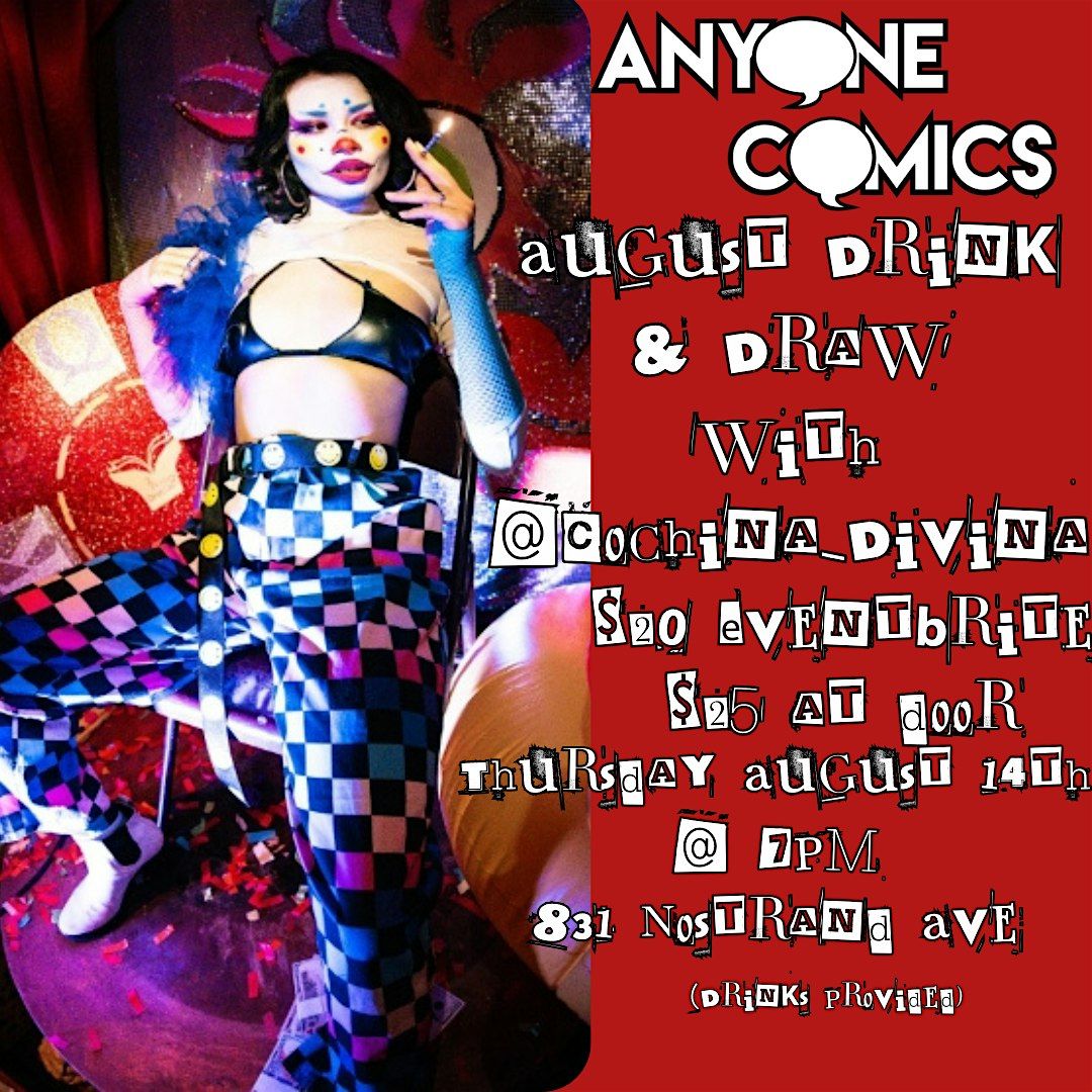 Drink N Draw with model Cochina Divina, 14 August | Event in Brooklyn | AllEvents