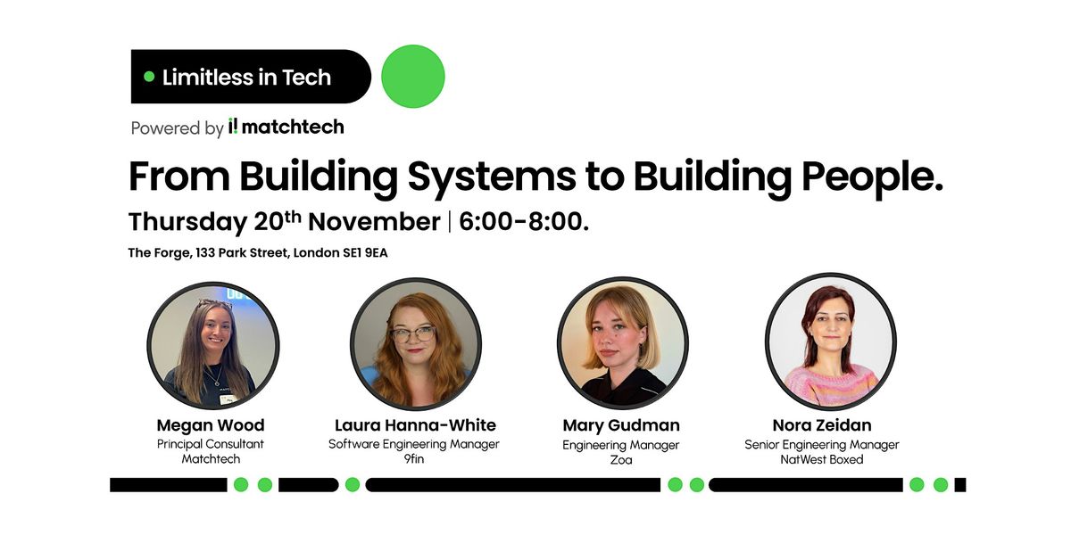 From Building Systems to Building People., 20 November | Event in London | AllEvents