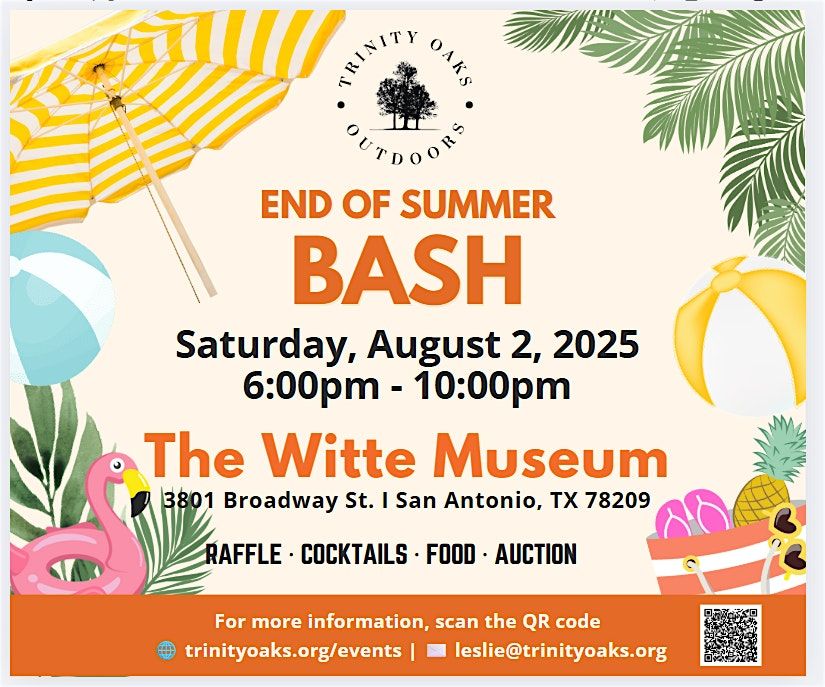 13th Annual Under the Oaks Gala – End of Summer Bash, 2 August | Event in San Antonio | AllEvents