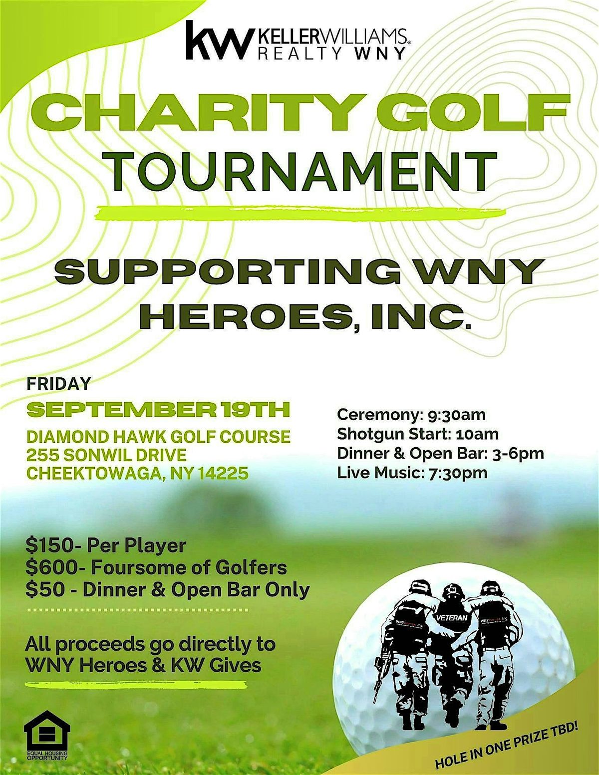 2nd annual Keller Williams Golf Tournament supporting WNY Heroes, 19 September | Event in Depew | AllEvents