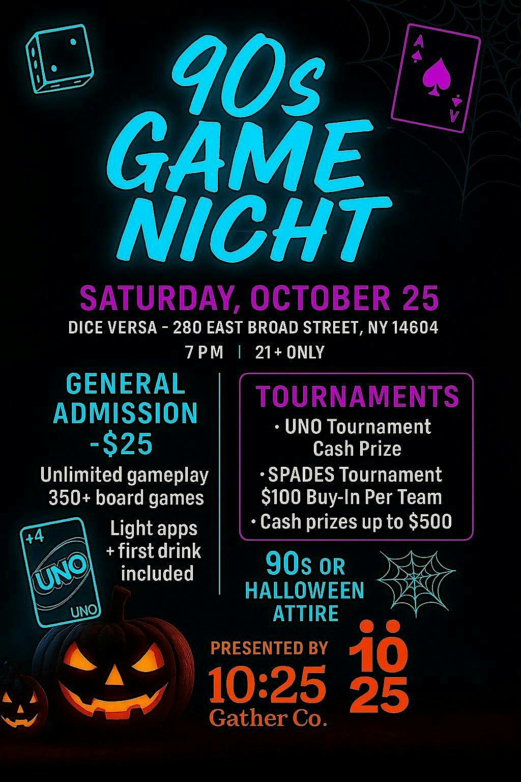 90’s Game Night Presented By 10:25 Gathering Co., 25 October | Event in Rochester | AllEvents