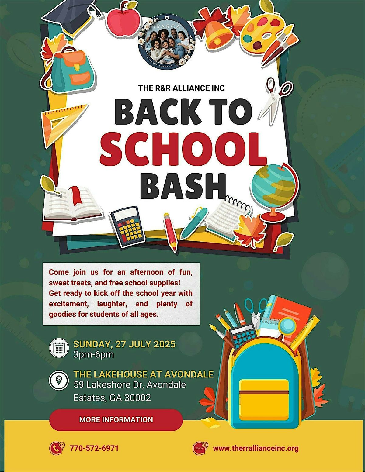 The R&R Alliance Inc 1st Annual Back To School Bash | Event in Avondale Estates | AllEvents