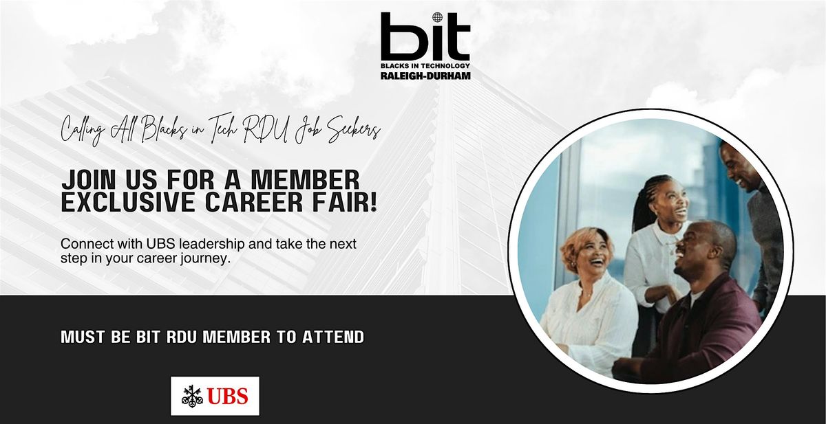 BIT-RDU x UBS | Tech Talent Mixer & Career Fair, 25 September | Event in Morrisville | AllEvents