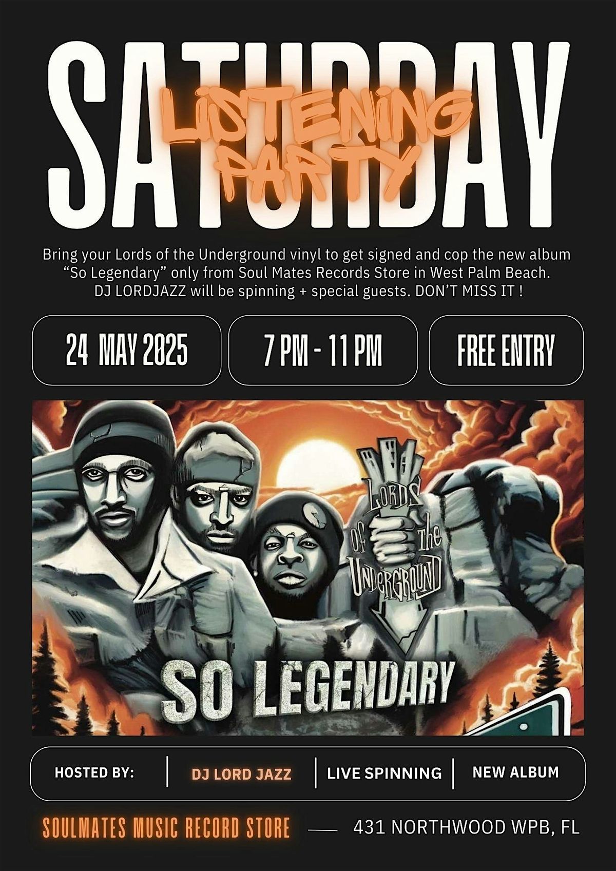 Dj Lordjazz listening Party, 24 May | Event in West Palm Beach | AllEvents