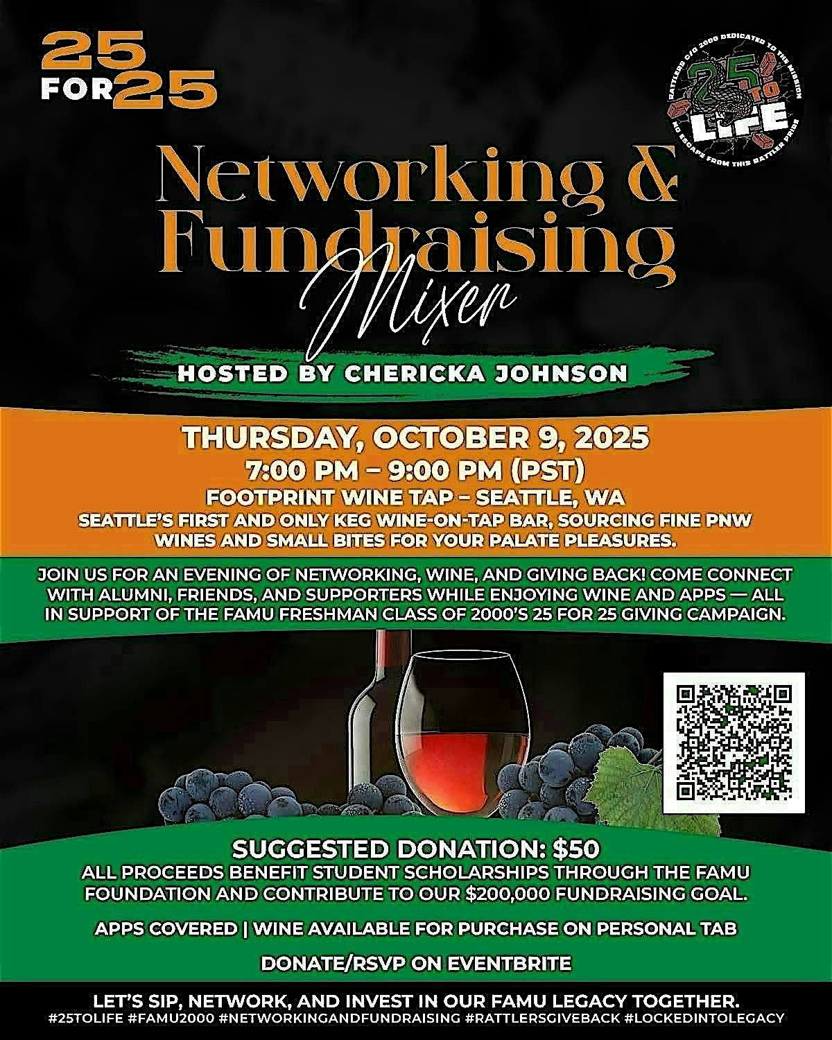 Sip. Connect. Celebrate. A Networking & Fundraising Mixer Hosted by FAMU, 9 October | Event in Seattle