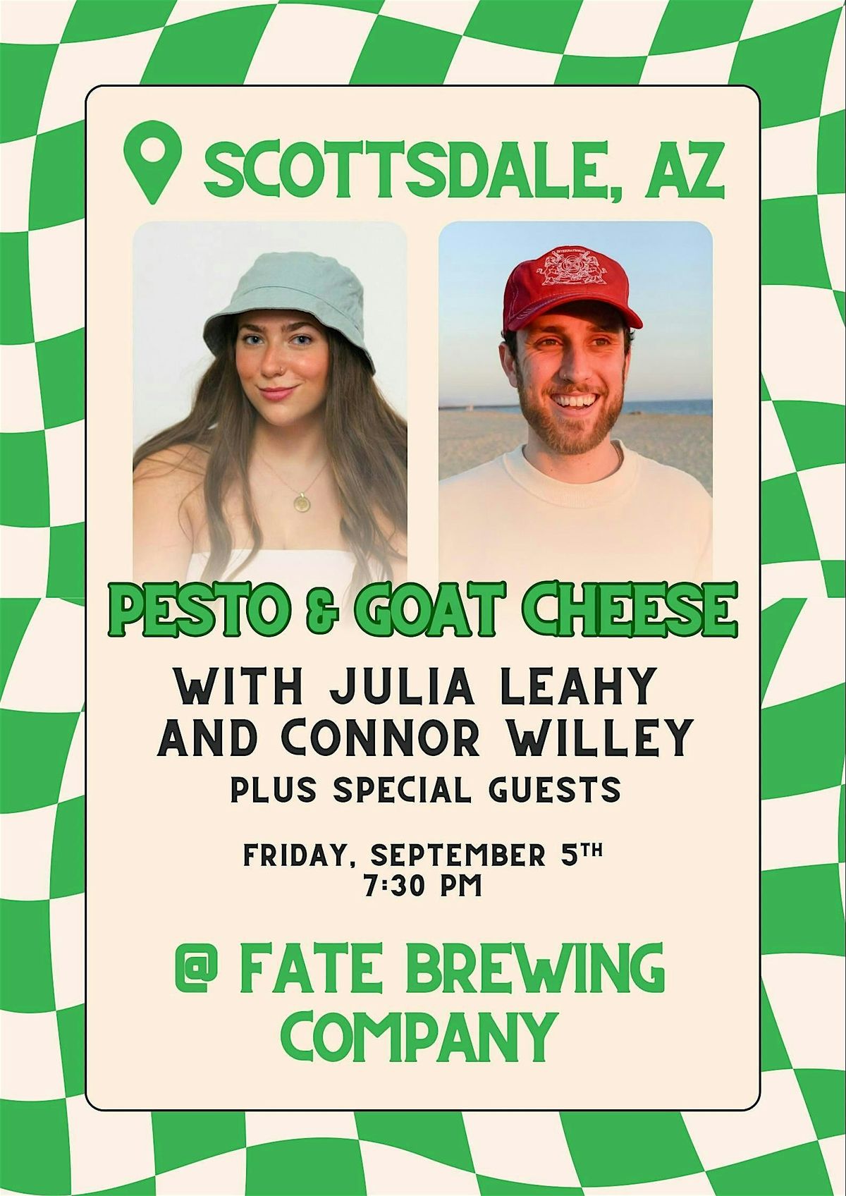 Pesto and Goat Cheese Comedy Tour - Featuring Julia Leahy and Connor Willey, 5 September | Event in Scottsdale