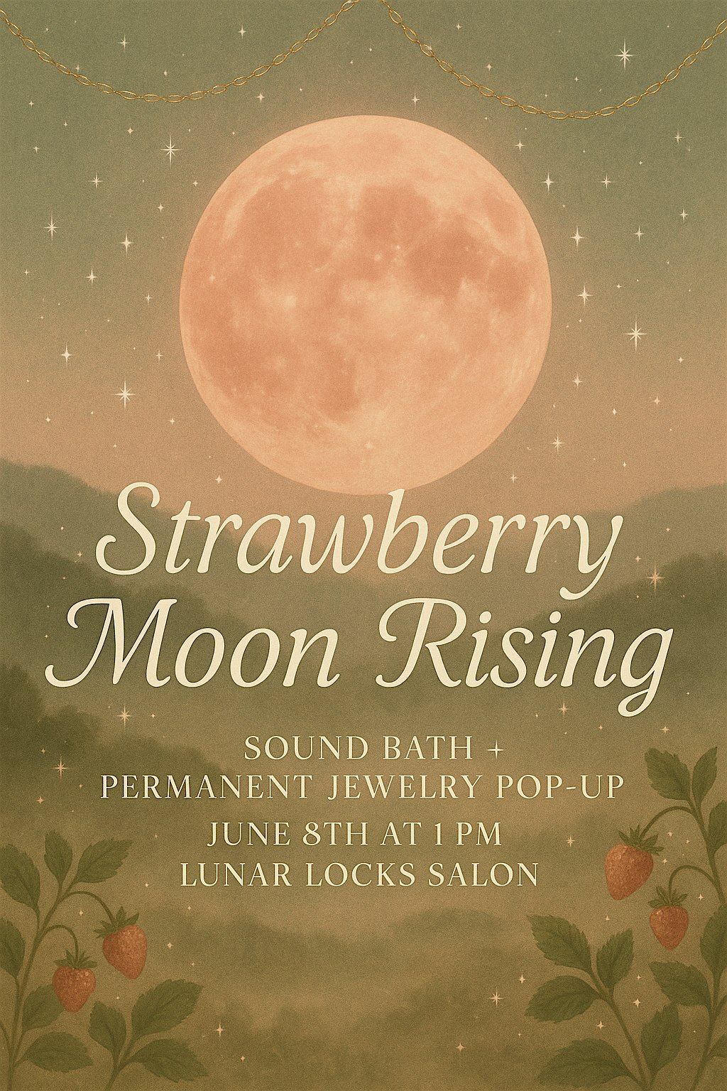 Strawberry Moon Rising: Sound Bath + Permanent Jewelry Pop-Up, 8 June | Event in Mount Arlington | AllEvents