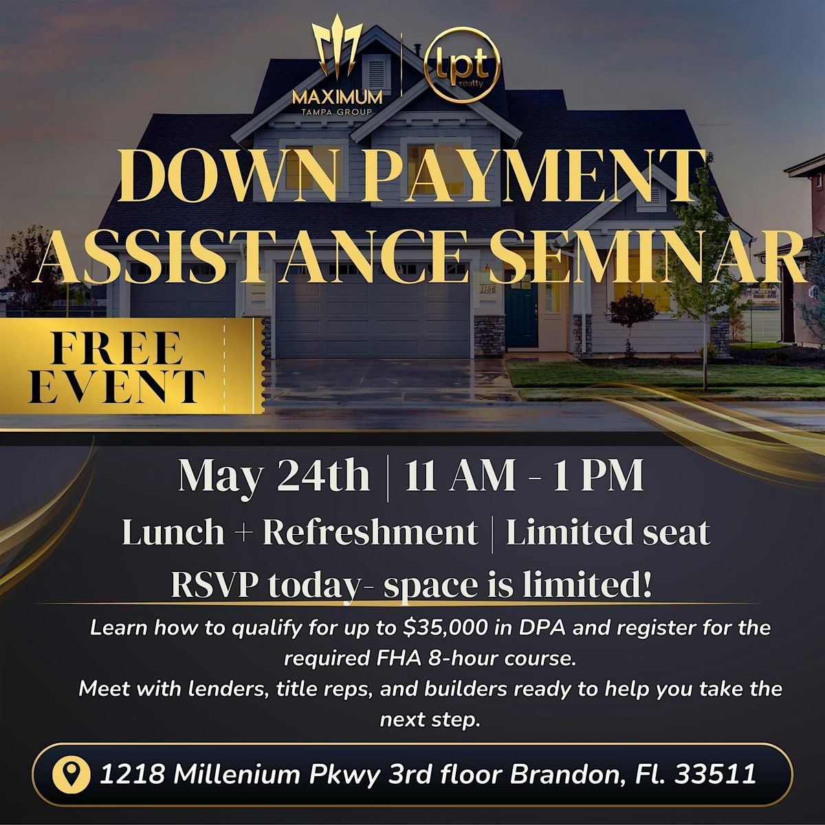 Down Payment Assistance Seminar, 24 May | Event in Brandon | AllEvents