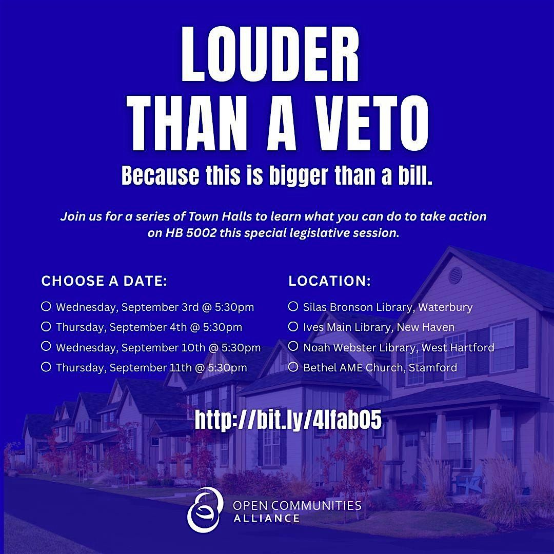 Louder Than a Veto Housing Forum| New Haven, 4 September | Event in New Haven | AllEvents