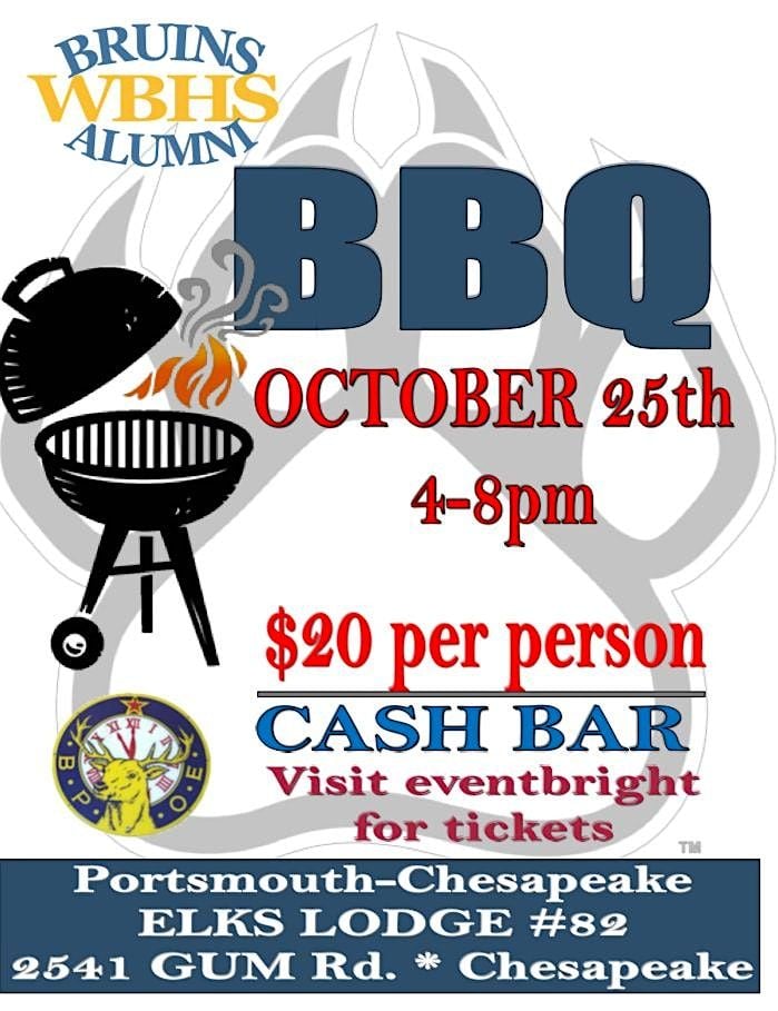 WBHS Alumni BBQ, 25 October | Event in Chesapeake | AllEvents