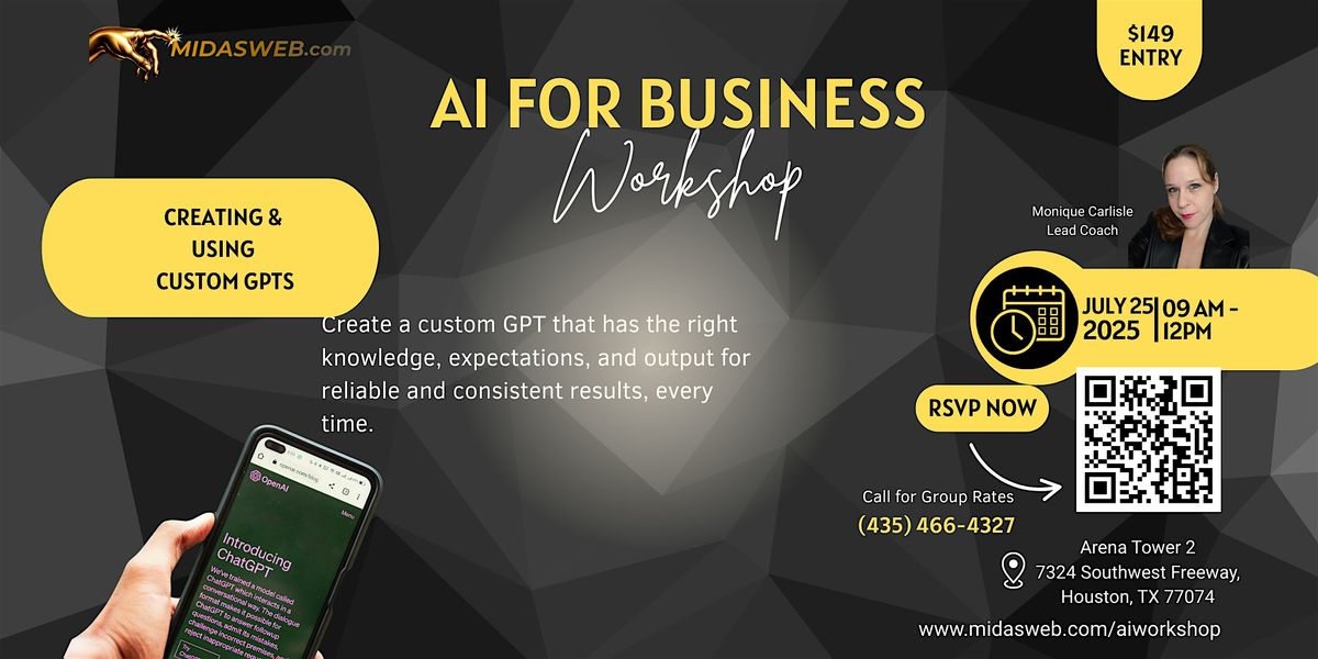Creating and Using Custom GPTs, 25 July | Event in Houston | AllEvents