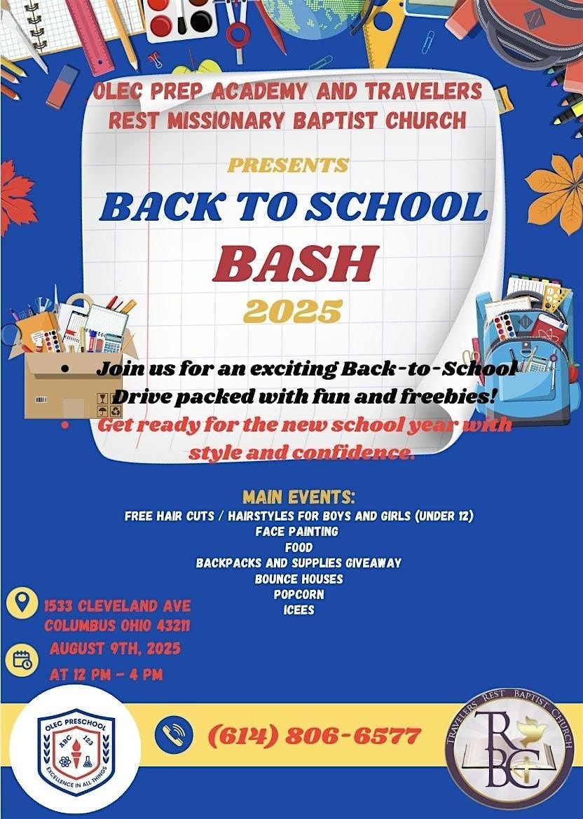 TRMBC & OLEC Prep Academy Back to School Bash & Resource Fair, 9 August | Event in Columbus | AllEvents