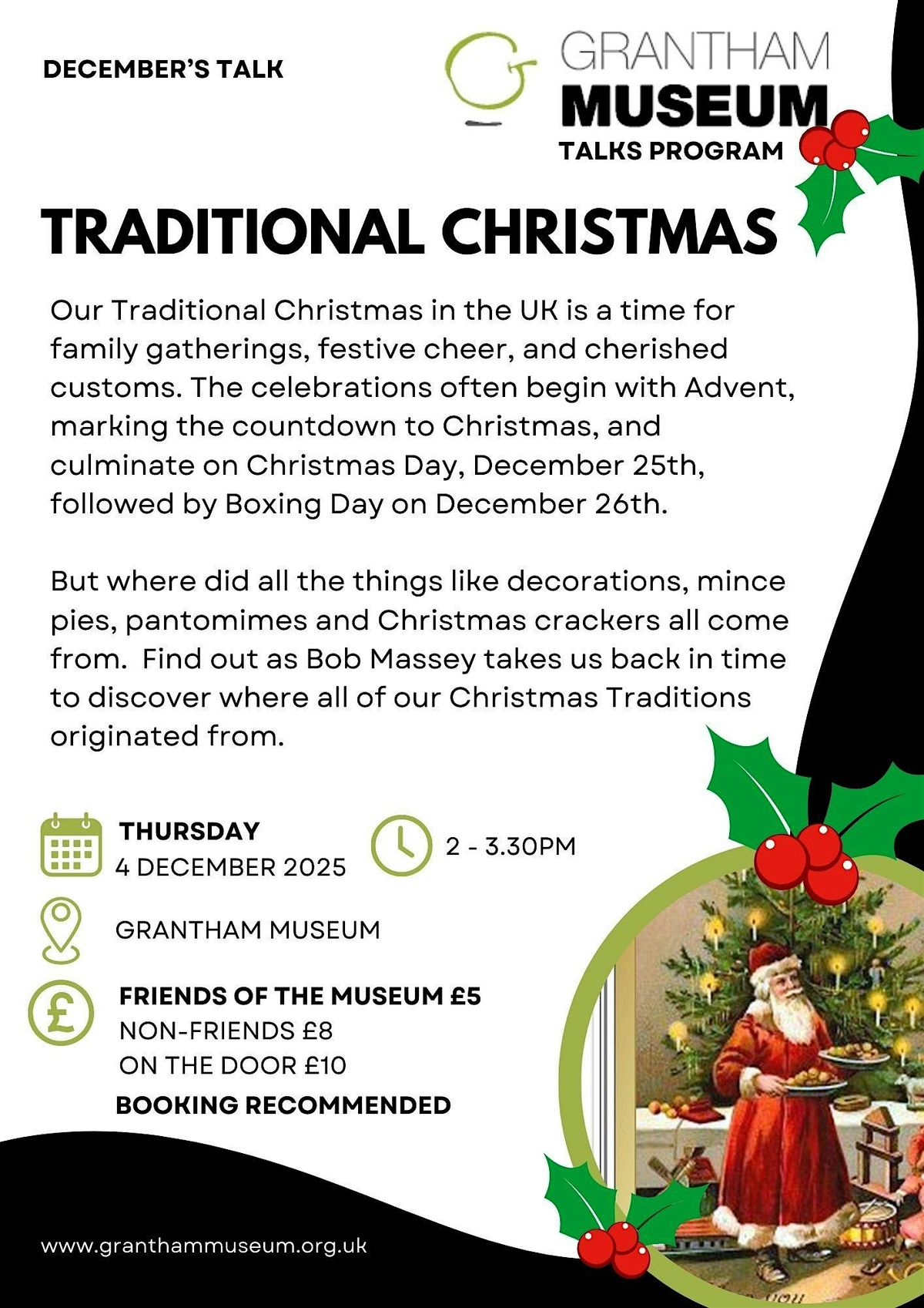 TALK - Traditional Christmas, 4 December | Event in Grantham | AllEvents