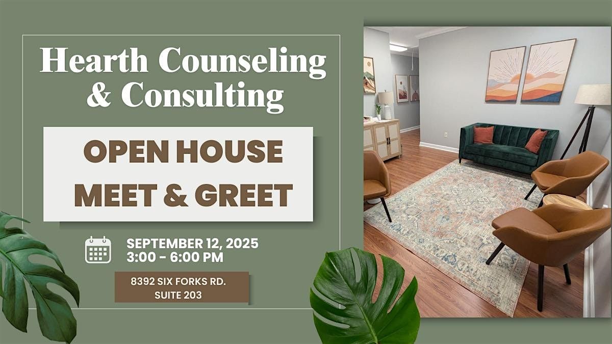 Hearth Counseling and Consulting-Meet and Greet!, 12 September | Event in Raleigh | AllEvents