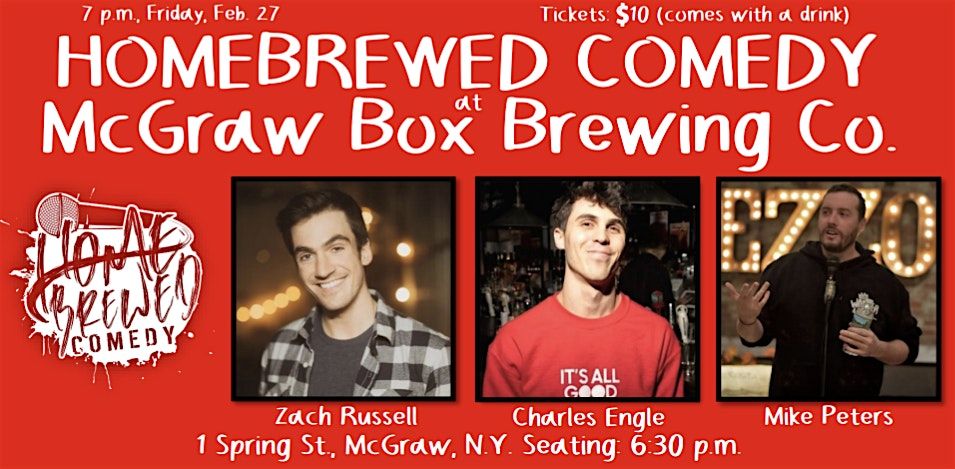 Homebrewed Comedy at McGraw Box Brewing Co., 27 February | Event in McGraw | AllEvents