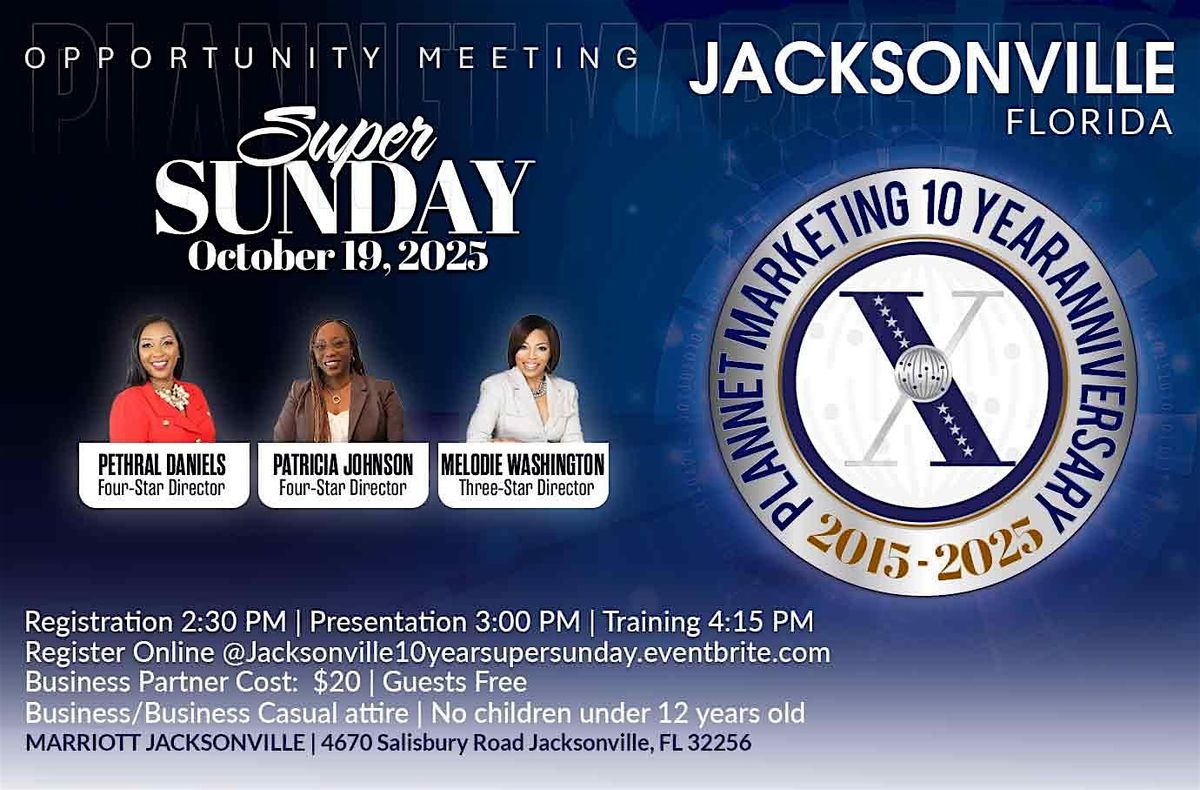 PlanNet Super Sunday and 10 Year Celebration, 19 October | Event in Jacksonville | AllEvents