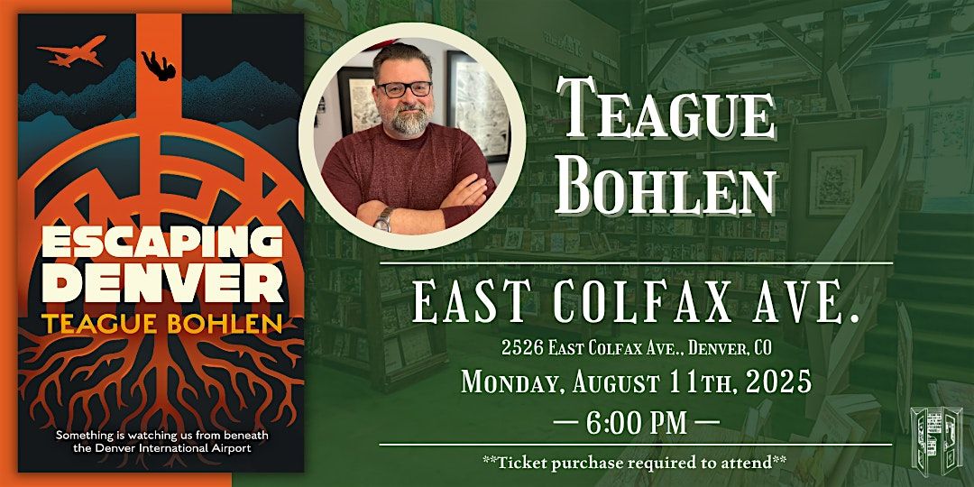 Teague Bohlen Live at Tattered Cover Colfax, 11 August | Event in Denver | AllEvents