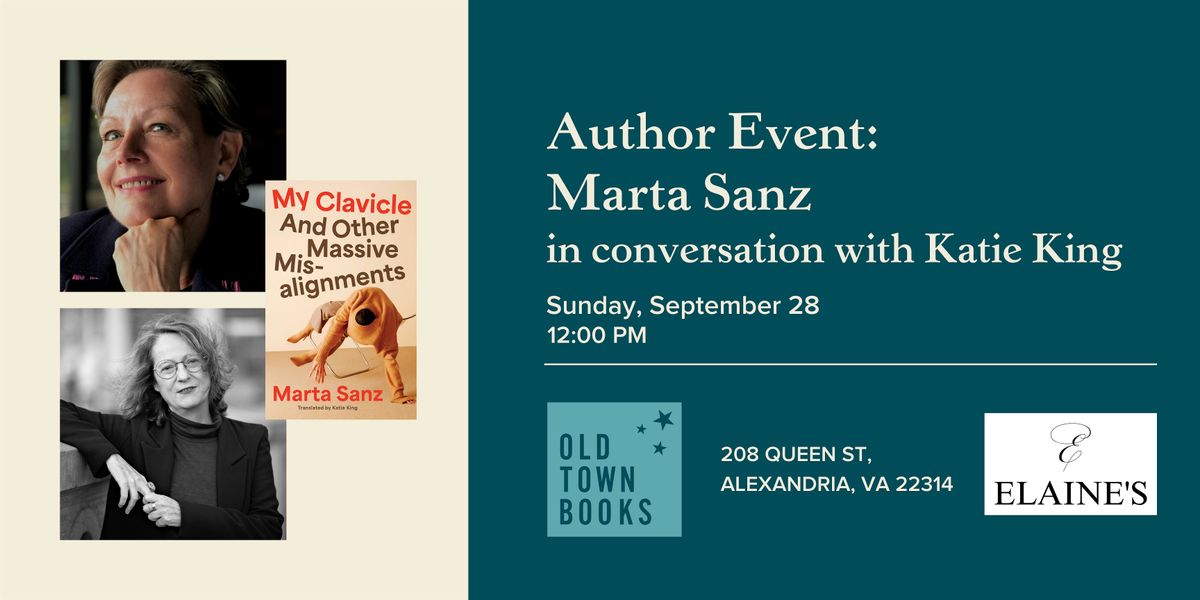 Author Event: Marta Sanz in conversation with Katie King, 28 September | Event in Alexandria | AllEvents