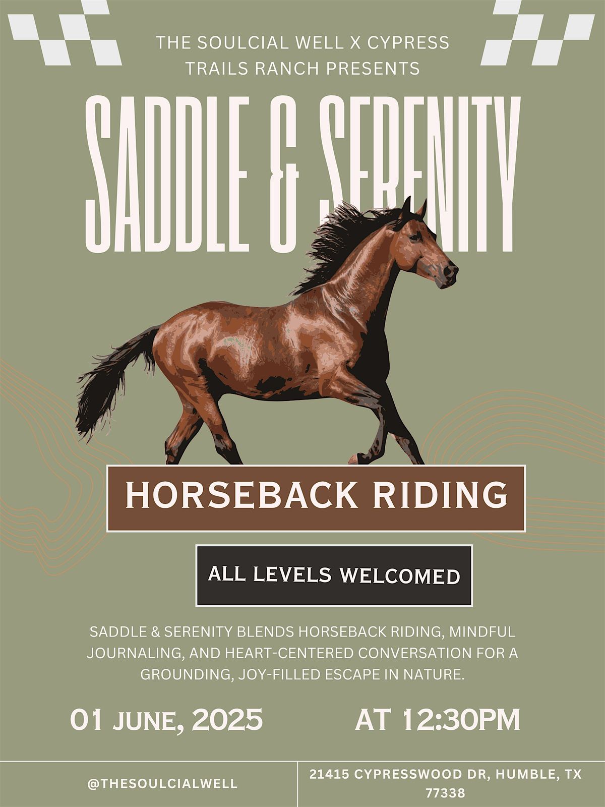 Saddle and Serenity: A Soulcial Well Experience, 1 June | Event in Humble | AllEvents