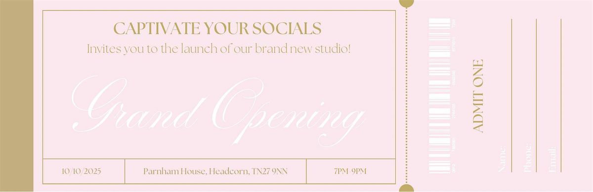 The Captivate Studio open event, 10 October | Event in Headcorn | AllEvents