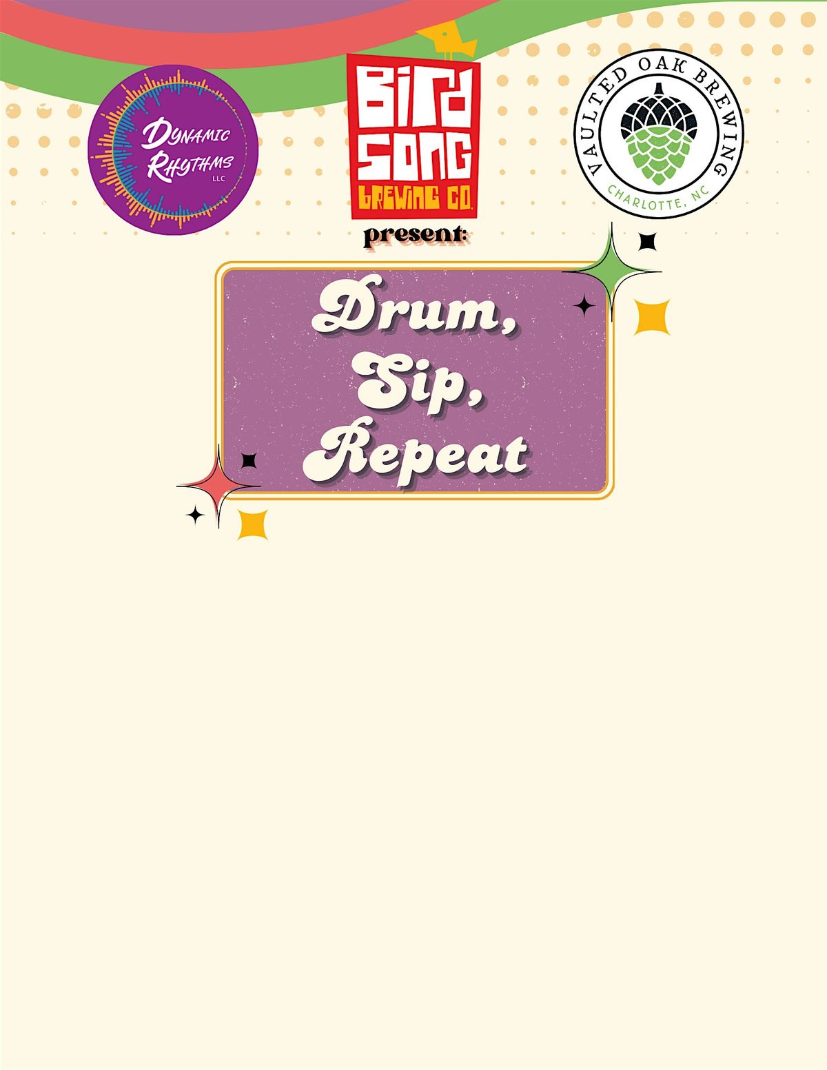 Drum, Sip, Repeat at Birdsong Brewing Co. | Event in Charlotte | AllEvents