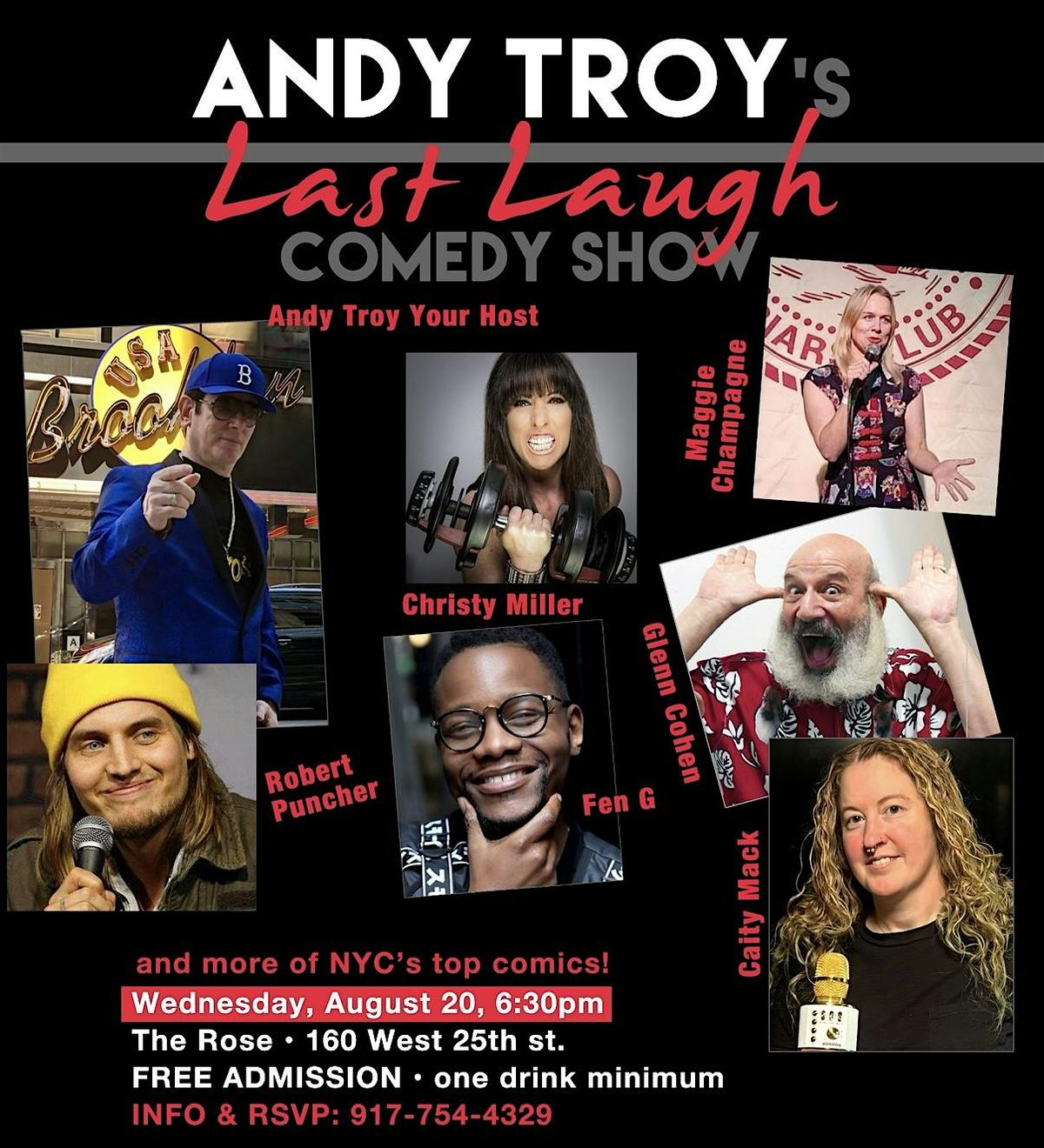 Comedy Show at The Rose, Free Admission, One Drink Minimum | Event in New York | AllEvents