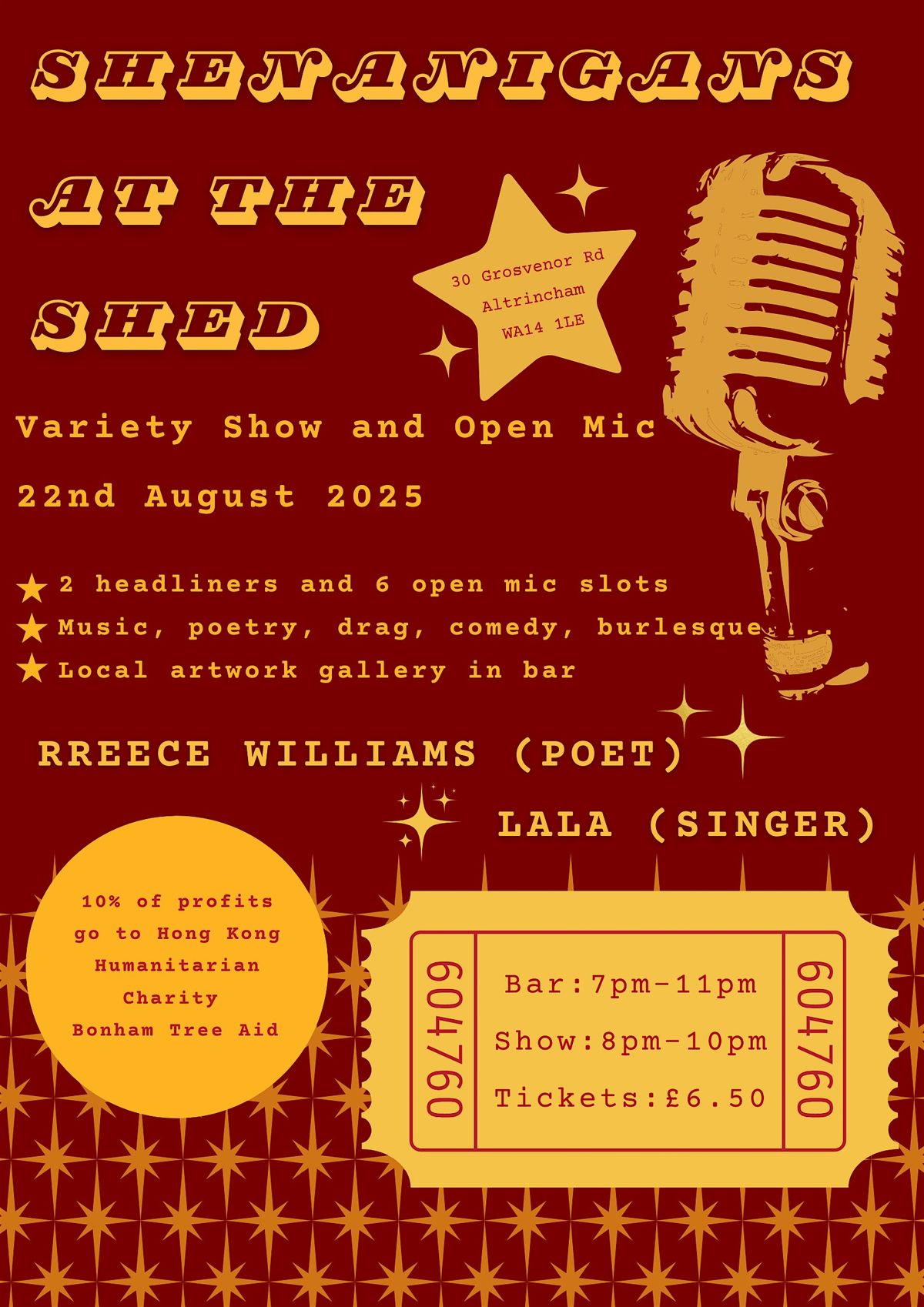 Shenanigans at the Shed, 22 August | Event in Altrincham | AllEvents