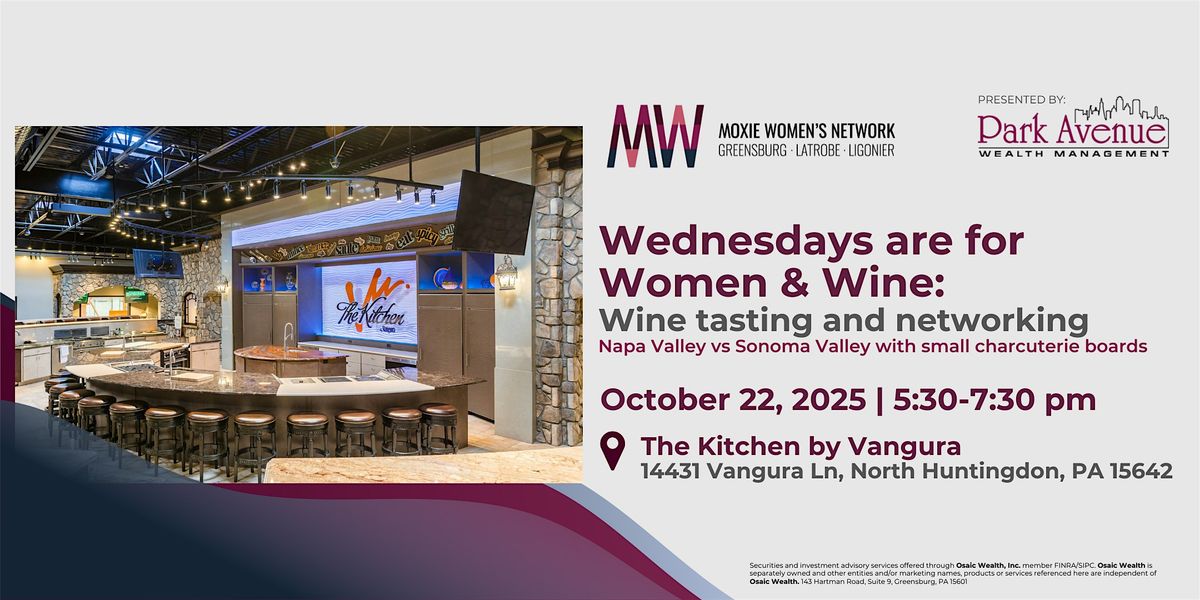 Wednesdays are for Women & Wine: Wine tasting and networking, 22 October | Event in North Huntingdon | AllEvents