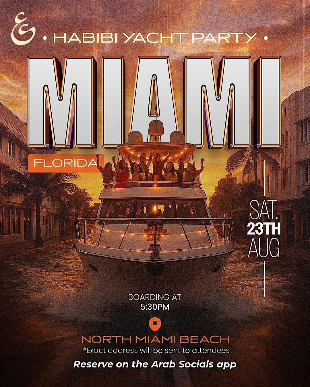 Habibi Yacht Party (Florida), 23 August | Event in North Miami Beach | AllEvents