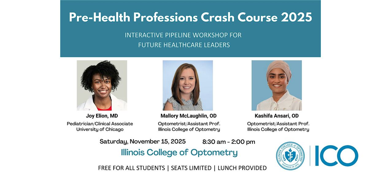 Pre-Health Professions Crash Course Fall 2025, 15 November | Event in Chicago | AllEvents