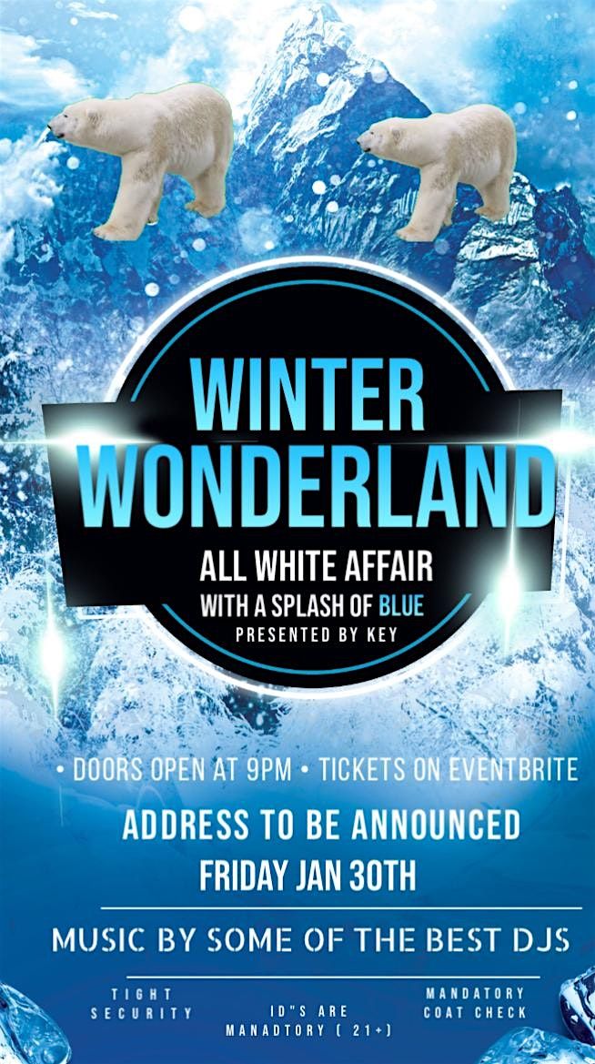WINTER WONDERLAND ALL WHITE AFFAIR WITH A SPASH OF BLUE, 30 January | Event in Brooklyn | AllEvents