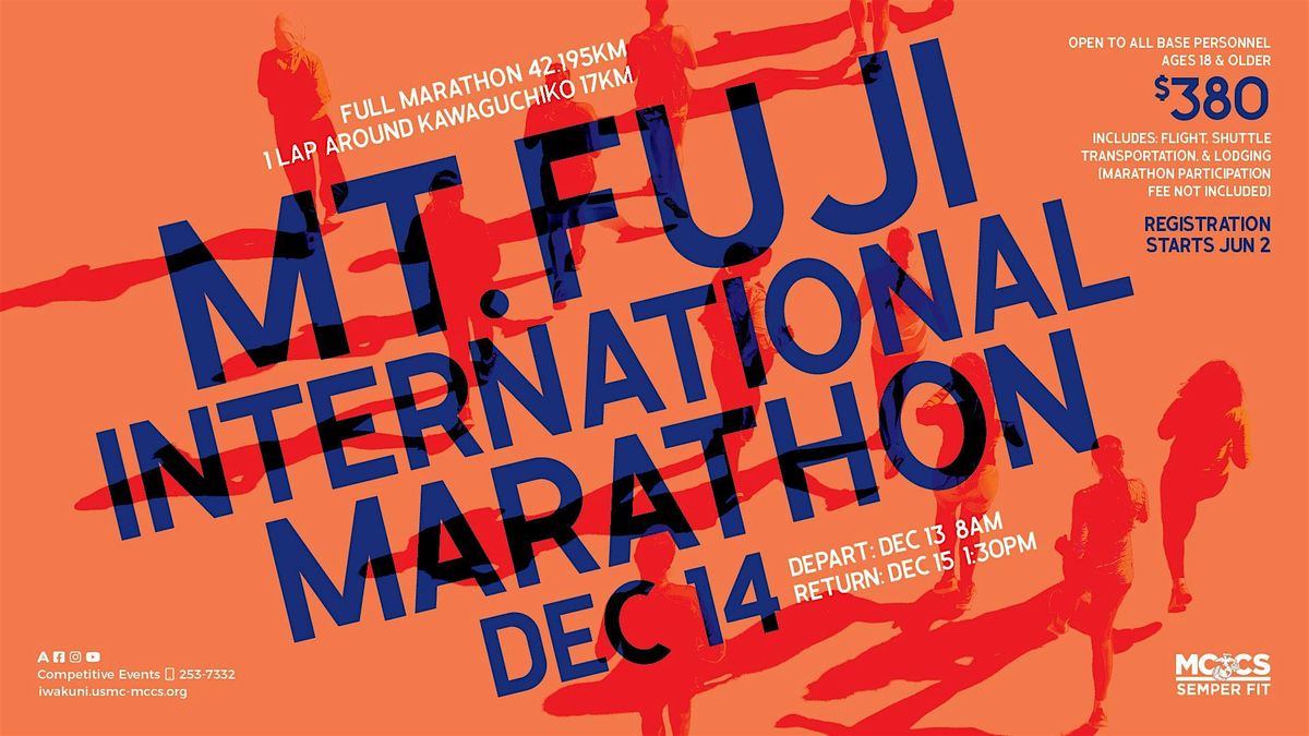 Mt. Fuji International Marathon Tour 2025, 13 December | Event in Iwakuni | AllEvents